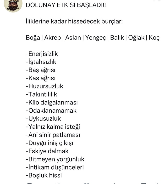 Dolunay Etkisini Hisseden var mı?