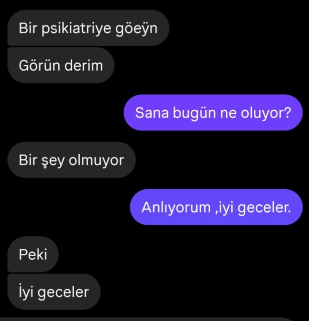 1 mesajla modunuz düşüyor mu?