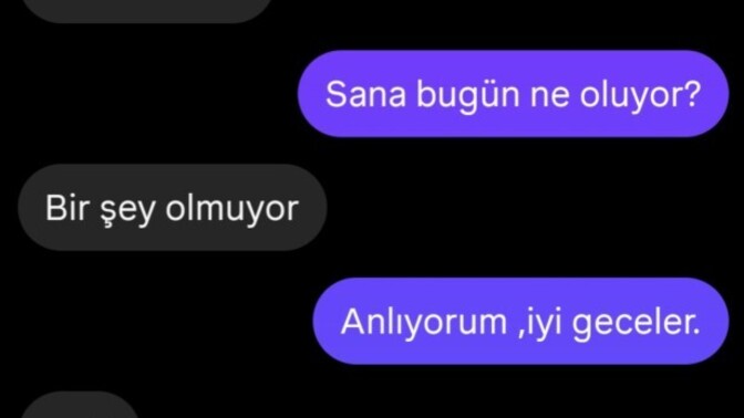 1 mesajla modunuz düşüyor mu?