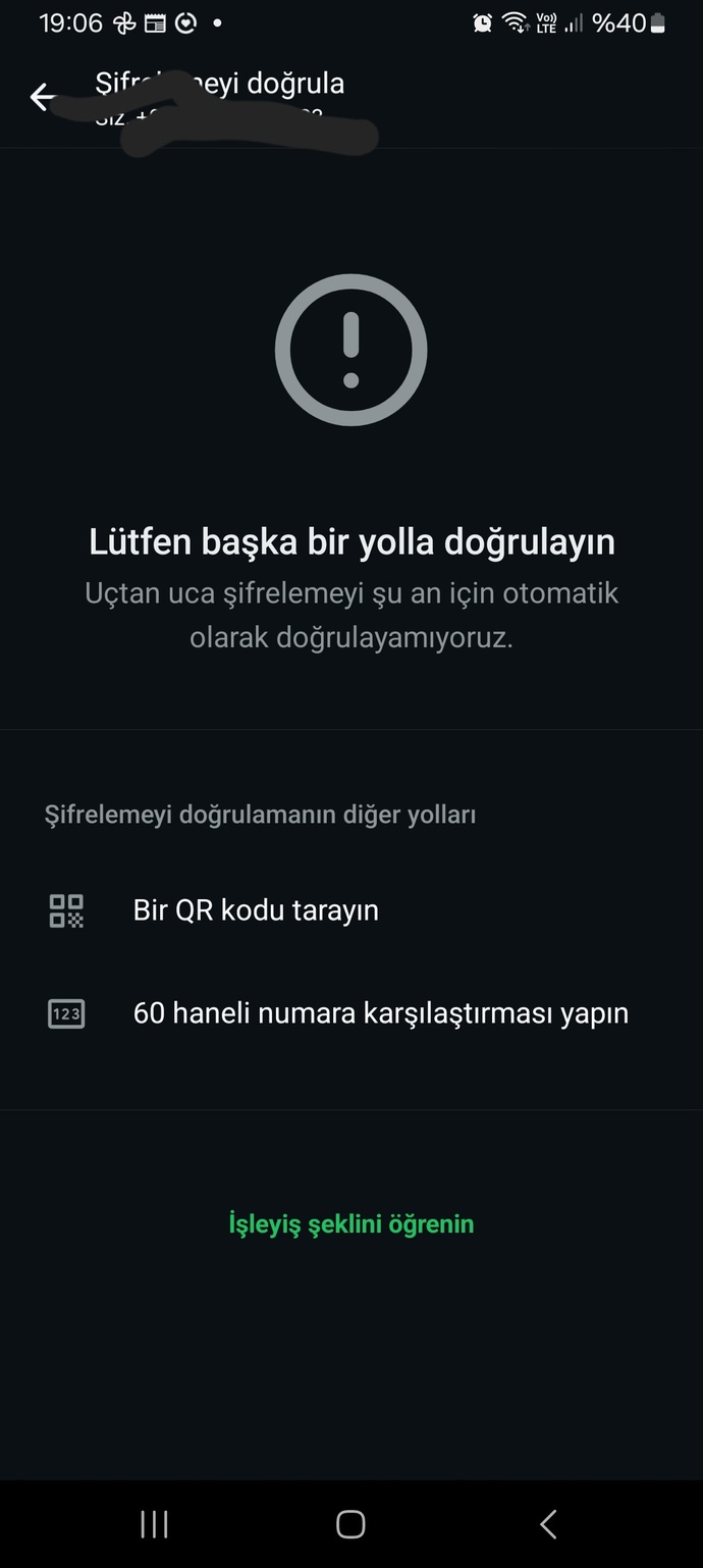 WhatsApp uçtan uca şifreleme hatası neden çıkar, güvenlik kodu doğrularken sebebi ne olabilir?