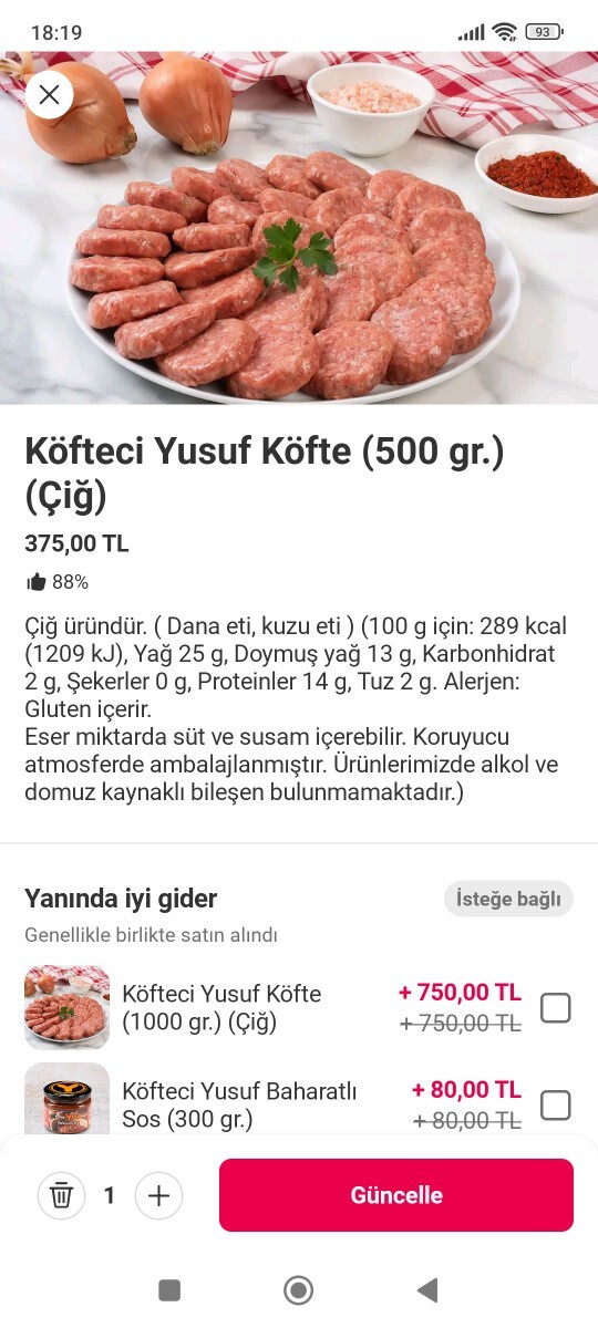 Köfteci Yusuftan bu köfteyi alan ve deneyen var mı?
