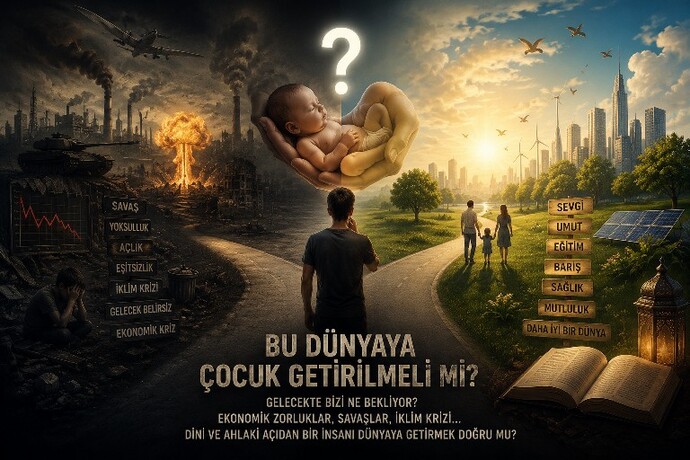 Bu dünyaya cocuk getirmek mantikli mi? Ekonomi, savas, iklim krizi ve din acisindan ne dusunuyorsunuz?