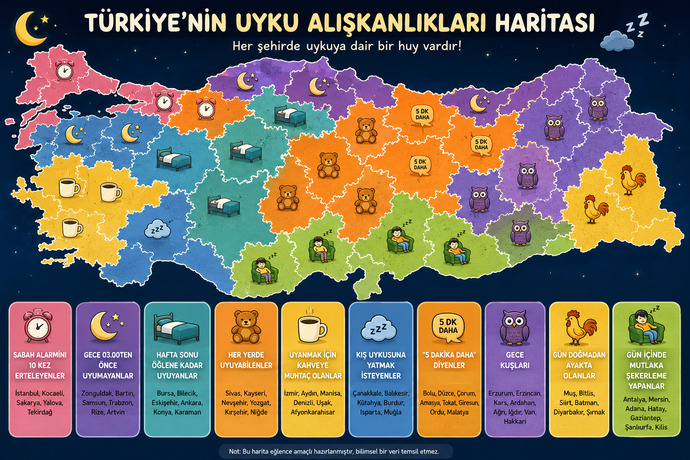 Şehrinize göre uyku alışkanlığınız hangisi?