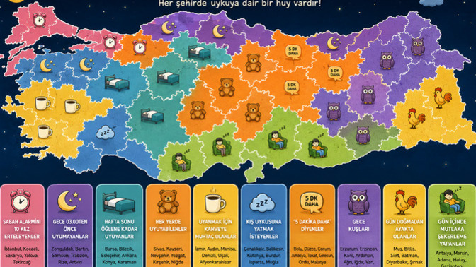 Şehrinize göre uyku alışkanlığınız hangisi?