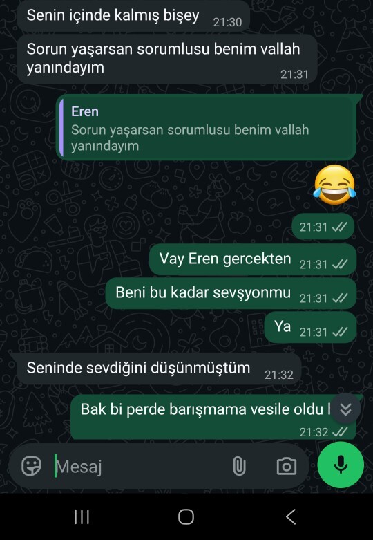 Flörtüm neden boyle tepki verdi?