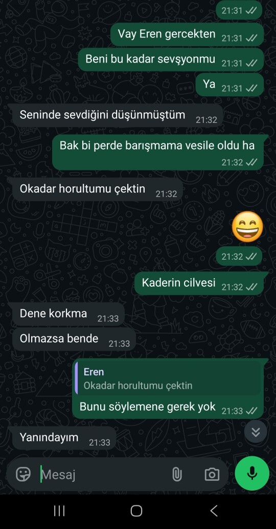 Flörtüm neden boyle tepki verdi?