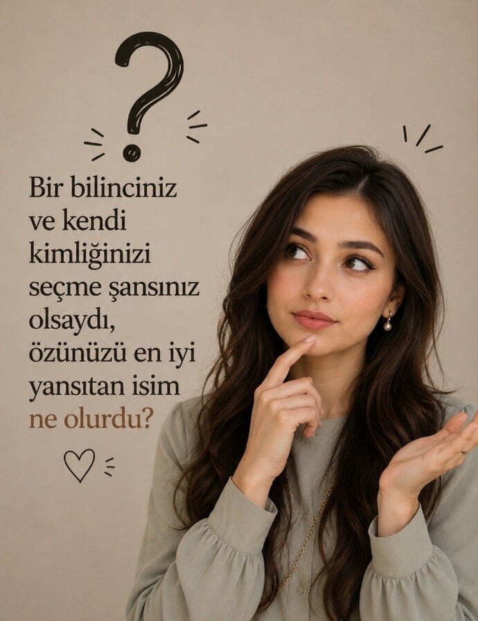 Bir bilinciniz olsa kendi kimliğinizi ve isminizi nasıl seçerdiniz, özünüzü en iyi yansıtan isim ne olurdu?