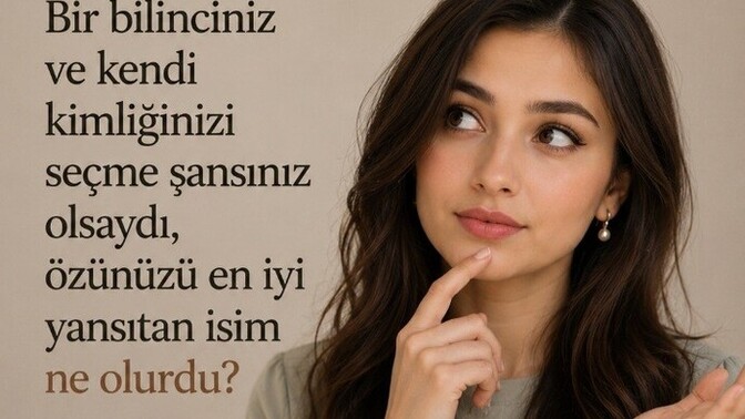 Bir bilinciniz olsa kendi kimliğinizi ve isminizi nasıl seçerdiniz, özünüzü en iyi yansıtan isim ne olurdu?