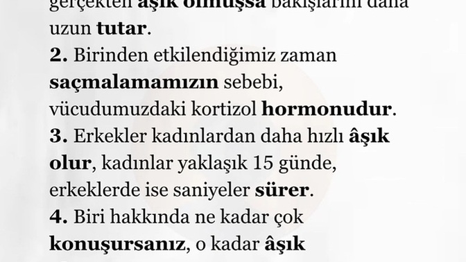 Aşk hakkında bildiğiniz gerçekler nelerdir?
