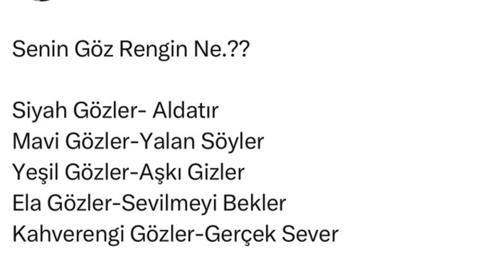 Senin Göz Rengin Ne?
