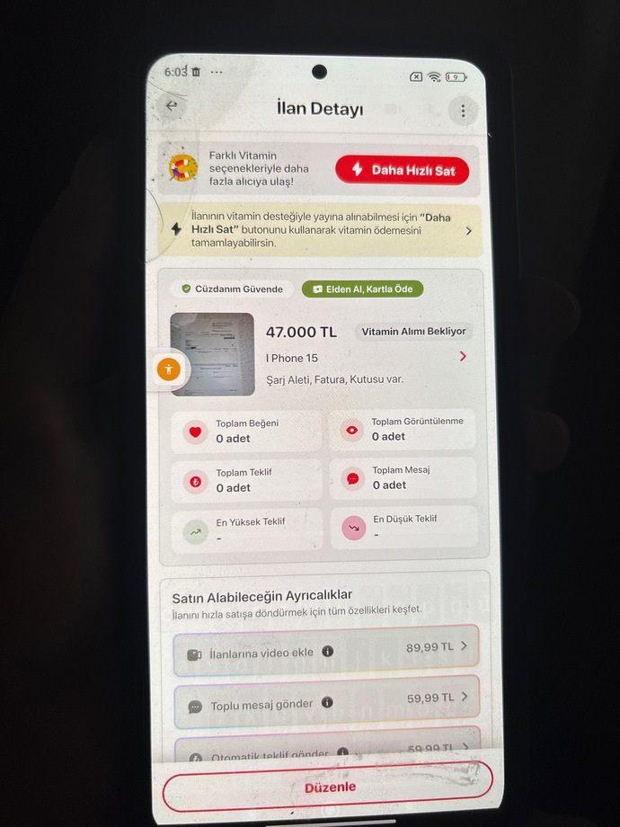 Letgo’da satışa ürün koydum ama yayınlanmadımı Bir bakar mısınız?