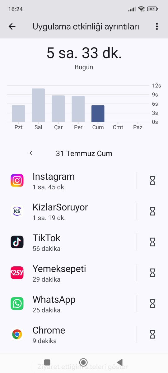 Günlük ekran süreniz kaç saat?