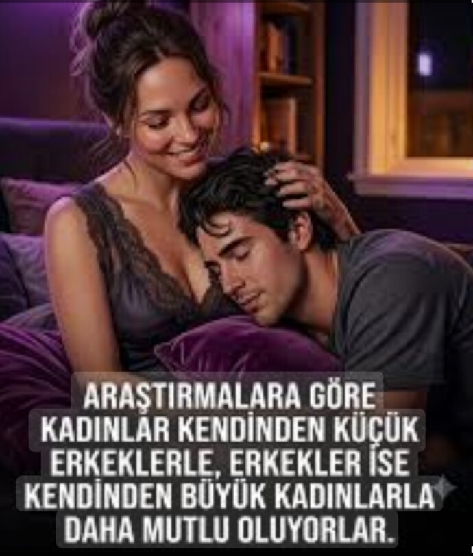 Kadınlar kendilerinden küçük erkeklerle, erkekler kendilerinden büyük kadınlarla daha mutlu oluyorlarmış. Katılıyor musunuz?