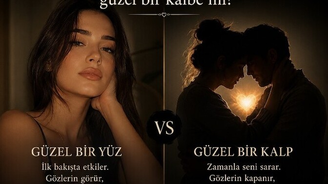 Gerçek aşkta insan güzel bir yüze mi doyuyor yoksa güzel bir kalbe mi?