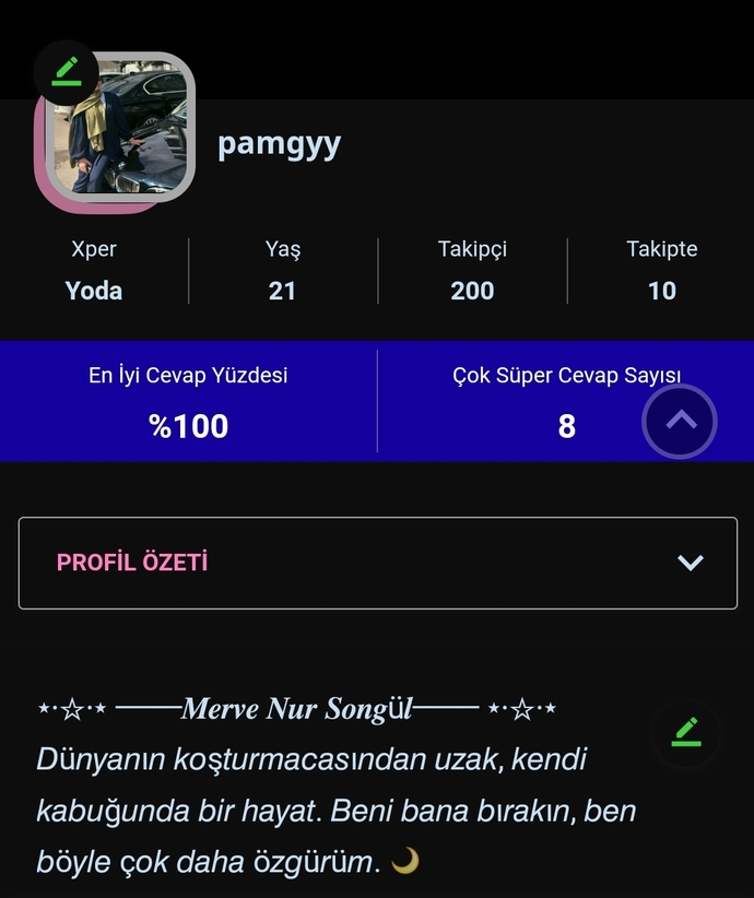 Sorularım ya da profilim karşınıza çıkınca ilk aklınızdan ne geçiyor?