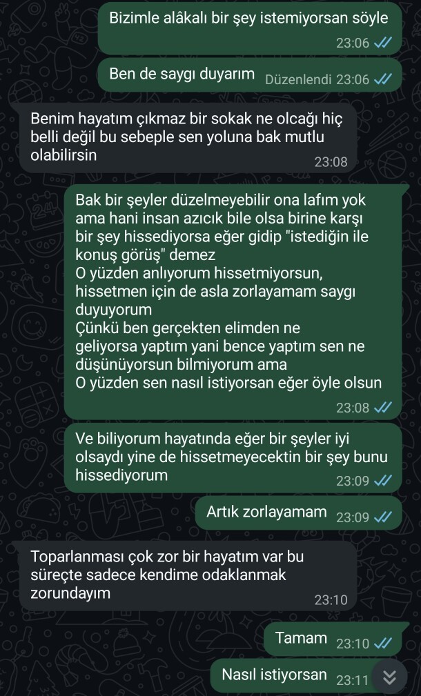 Sevmiyor, sevmemiş değil mi?
