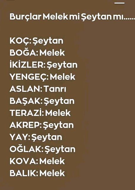 En melek ve en şeytan burç sizce hangisi 😇😈?