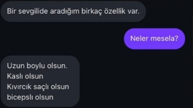 Bir sevgili de aradığınız bir kaç özellik nedir?