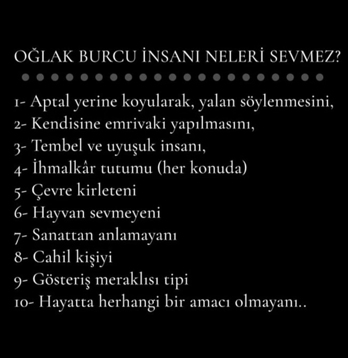 Senin burcun neleri sevmez?