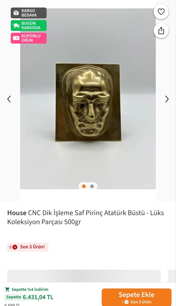 Odama koymak icin yüce Atatürkün minyatür büstlerinden alacağım. Sizce bunlar arasinda hangisi daha guzel durur?