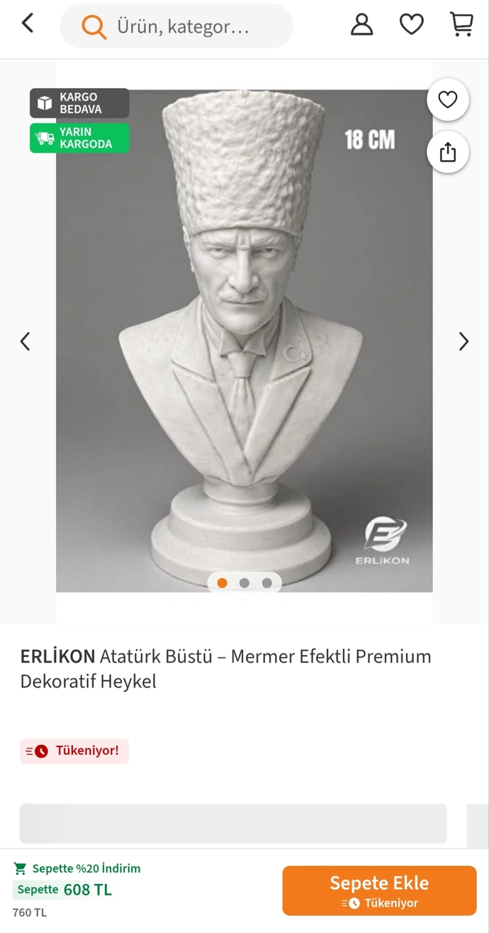 Odama koymak icin yüce Atatürkün minyatür büstlerinden alacağım. Sizce bunlar arasinda hangisi daha guzel durur?