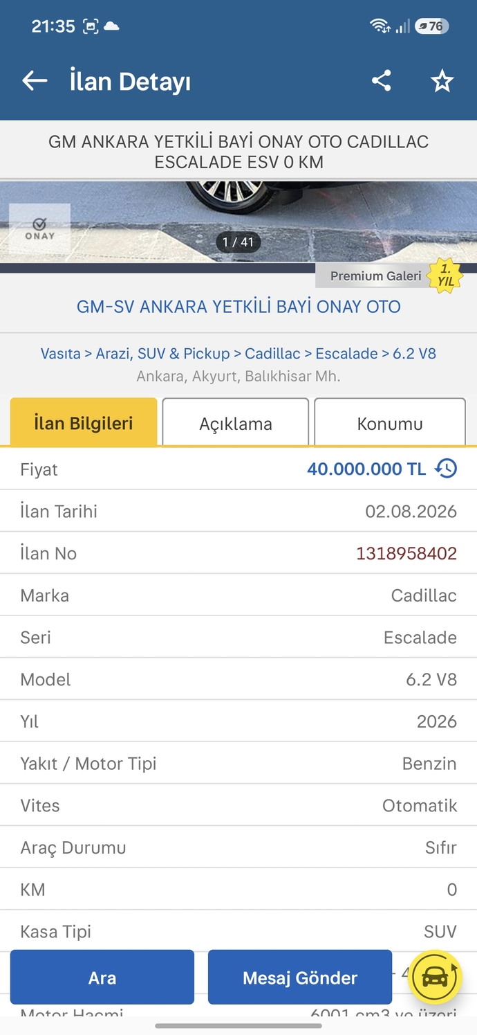 Ikinci elde Sıfır km araba satmak yasak değil mi?