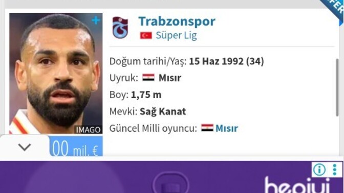 Mohamed Salah Trabzonspor'da Trabzonspor için yılın büyük transferi mi?