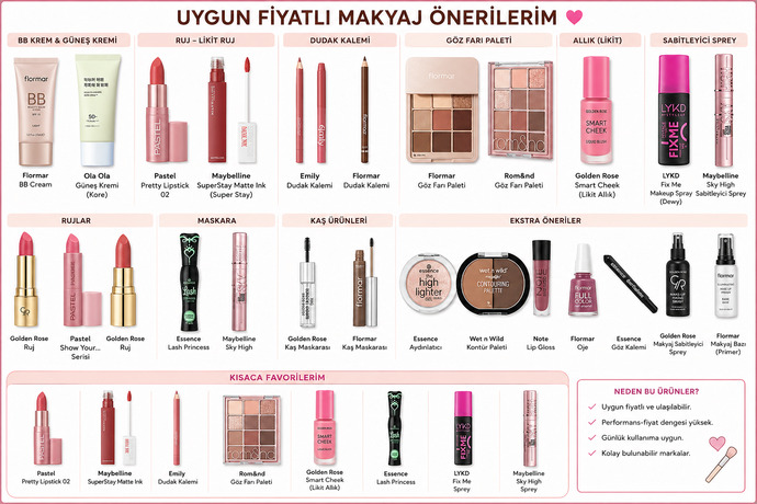 Makyaj çantası yapmak istiyorum neler alabilirim ?