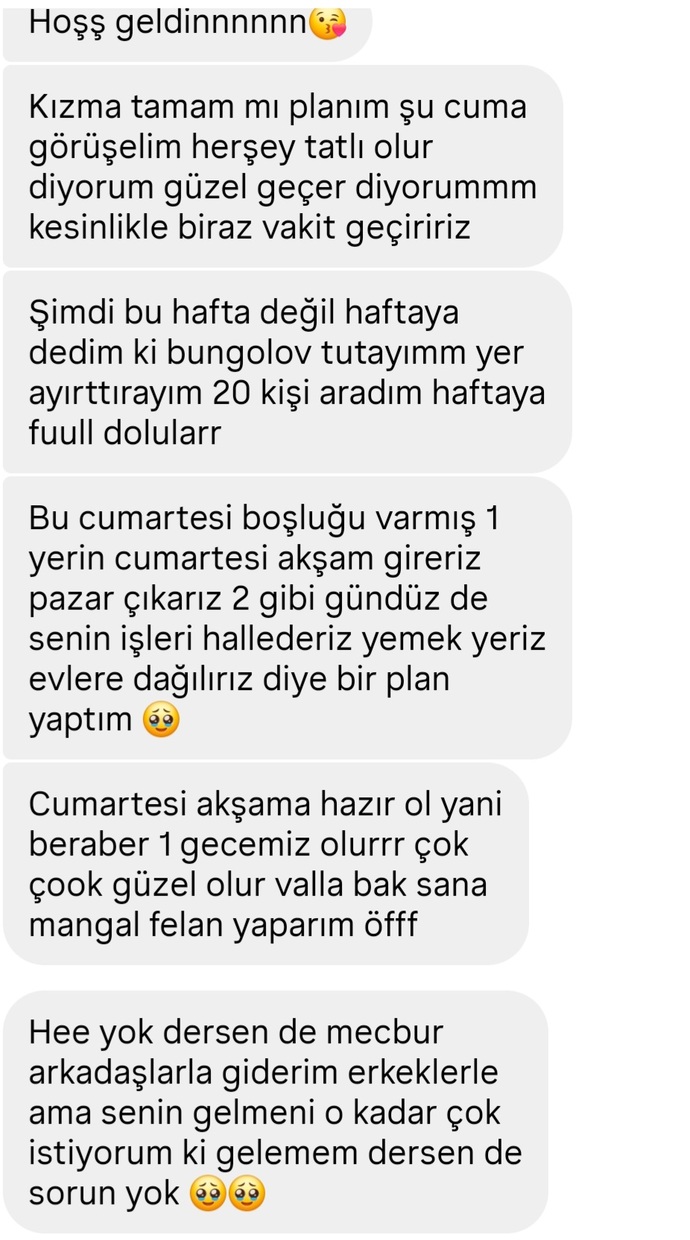 5 gundur konustugum erkek bunglovda kalalim dedi, amaci ne olabilir?
