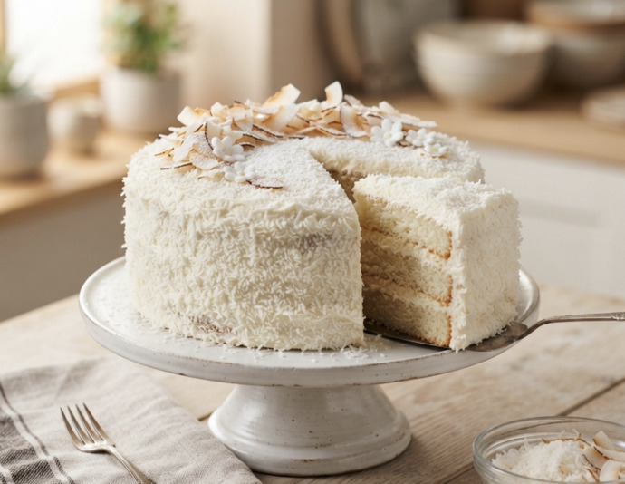 Hindistan cevizli pasta sever misiniz?