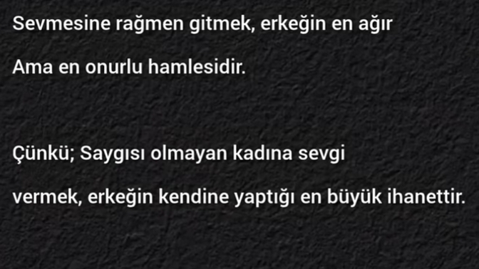 Sana saygısı olmayana sevgini verir misin?