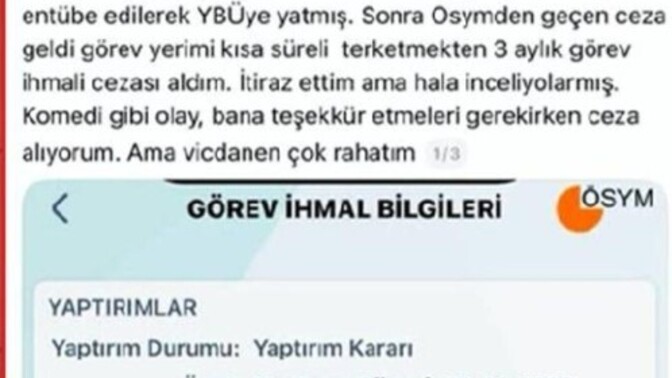 ALES Gorevlisi Hanimin Takdir Edilesi Hareketine sen CEZA mi veriyorsun OSYM, Sen Saka Misin Ya?