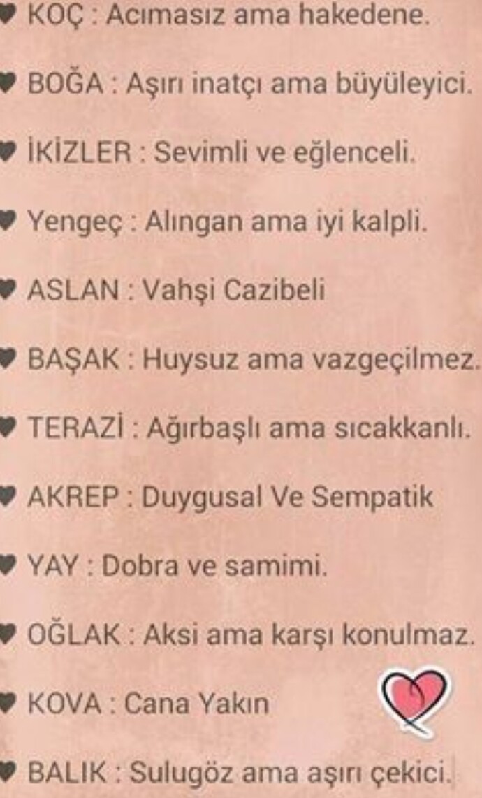 Burcuna göre hangisisin?