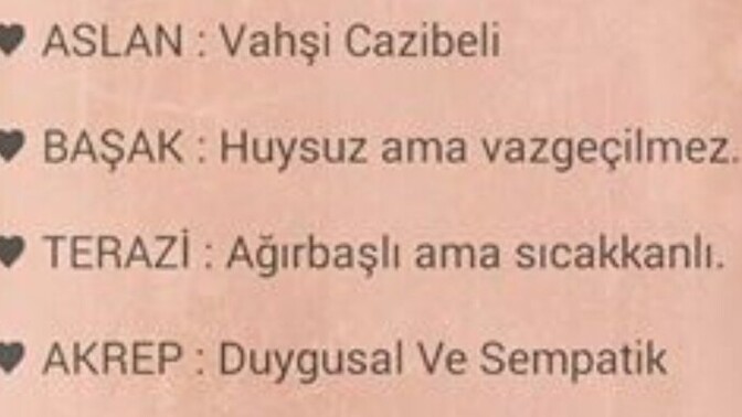 Burcuna göre hangisisin?