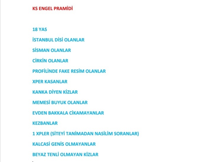 Listeye uyup, engel atmadığım pembeli kaldı mı?