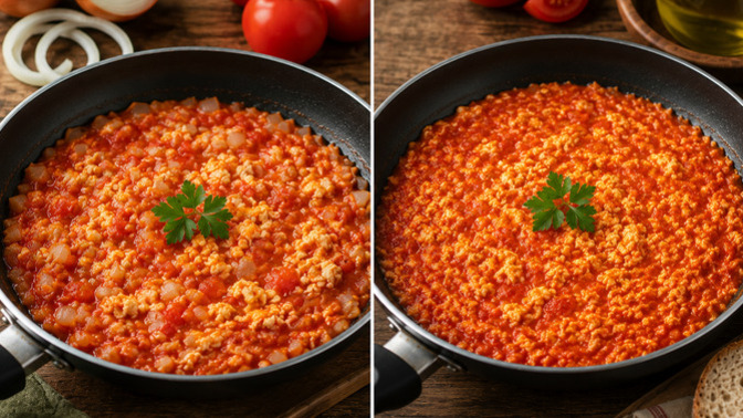 Sizce menemen soğanlı 🧅 mı olur soğansız mı?
