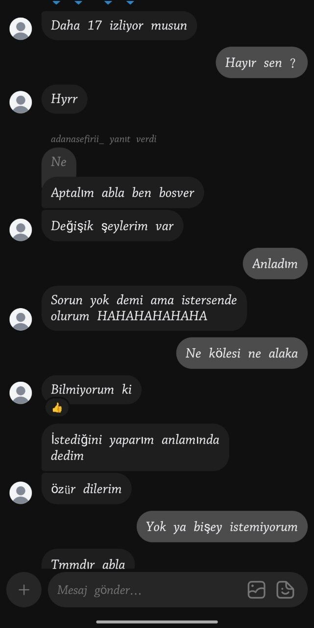 Kölen olurum derken ne demek istedi?