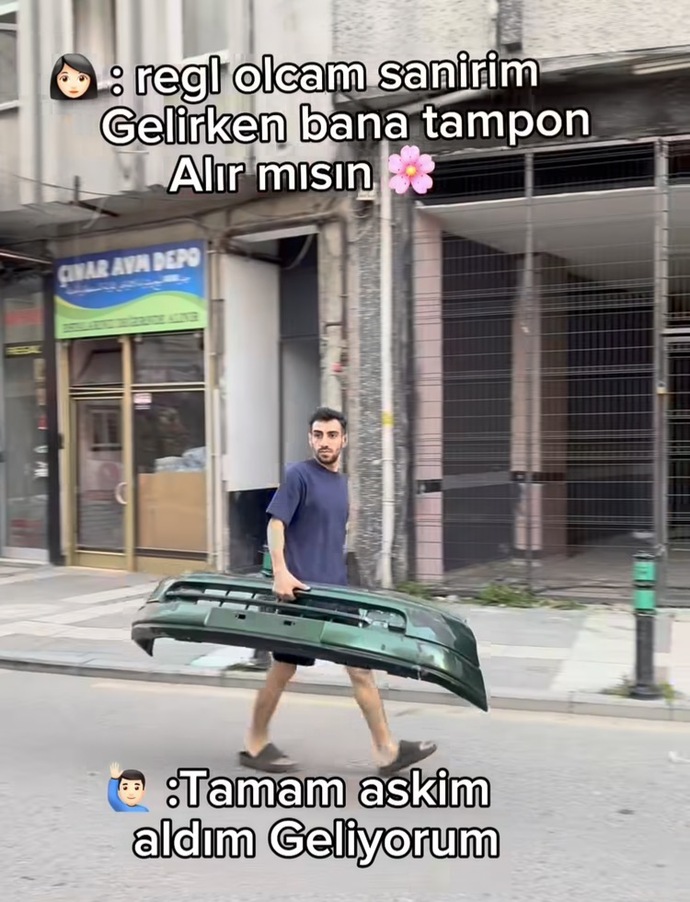 Kadınlar özel günlerinde araba tamponunu ne yapıyor?