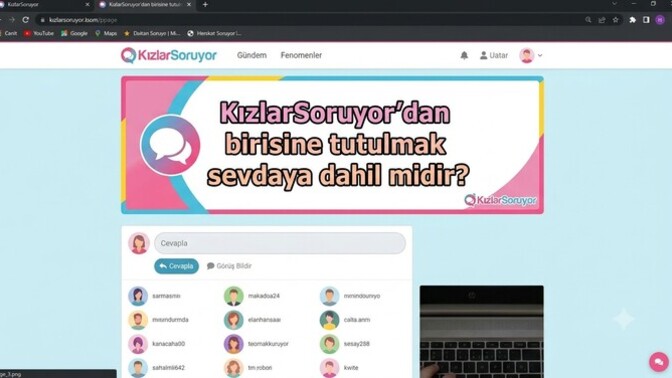 KızlarSoruyor'dan bir üyeye tutulmak; sevdaya dahil midir?