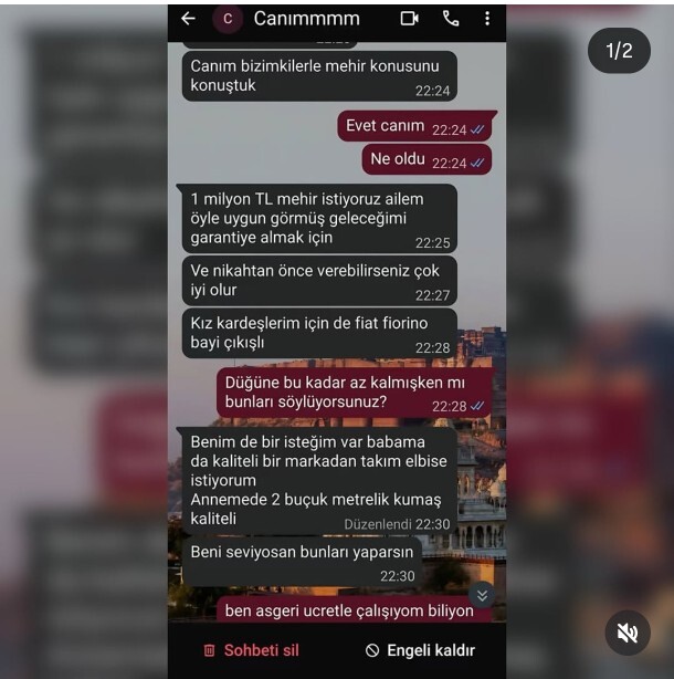 Evlilere sorum mehir olarak ne istediler ne verdiniz?