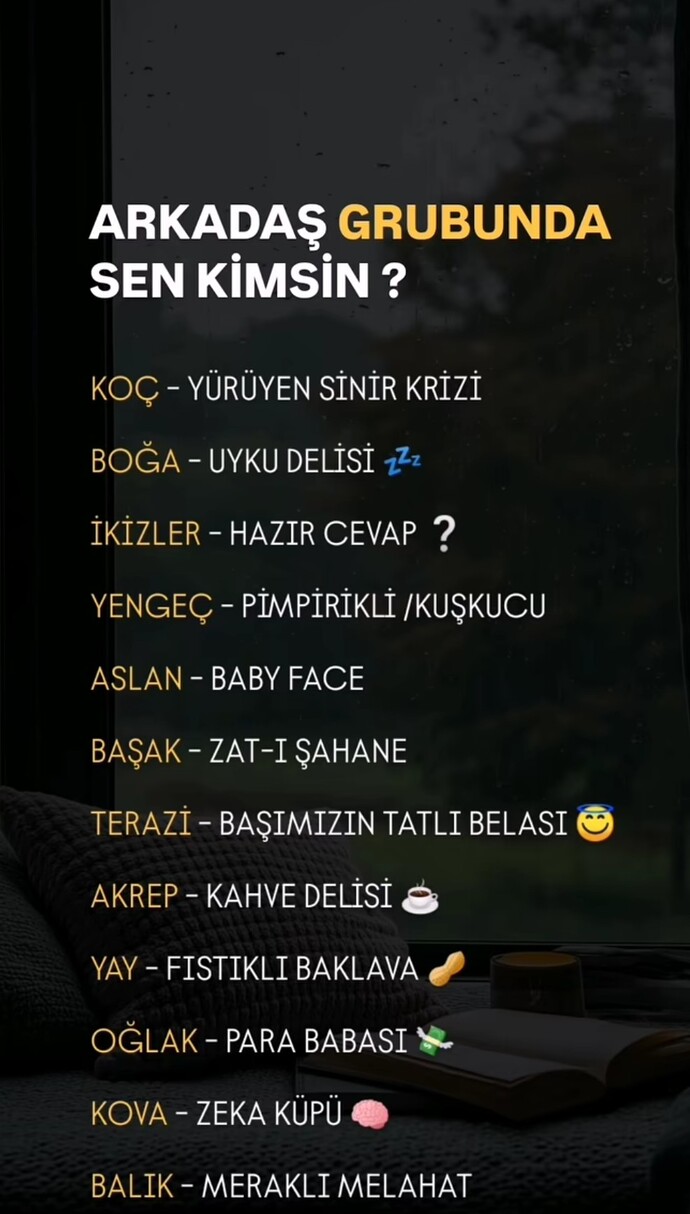 Burcuna göre arkadaş grubun da sen kimsin🤔?