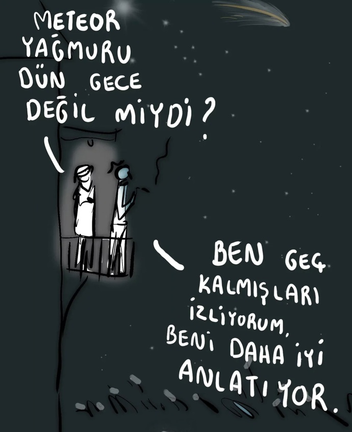 Bu gece meteor yağmurunu izleyecek misiniz💫✨️?