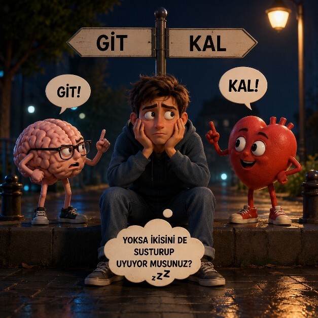 Mantığınız ‘git’ derken kalbiniz ‘kal’ diyorsa, siz hangisini dinliyorsunuz Yoksa ikisini de susturup uyuyor musunuz?