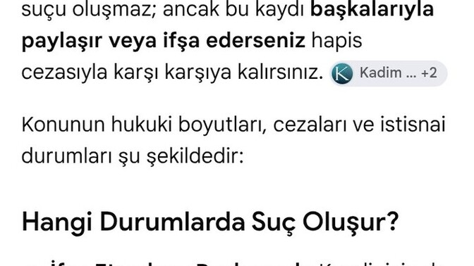 Arkadaşlarla özel konuşmaların ekran kaydını veya ses kaydını izinsiz atmak suç mu?