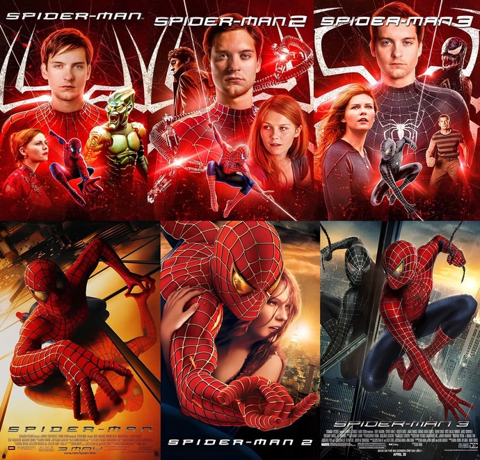 İlk Spiderman serisinin posterleri güncellendi! Sizce filmlerin posterine herkesi koymaları mı yoksa sade olması daha mantıklıdır?