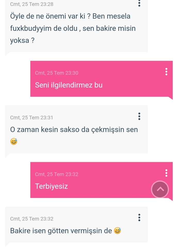Bi insan niye bu kadar cahil olur, hem hadsizce davranıyo, hemde istedigini alamayınca bana çamur atıyo, ?