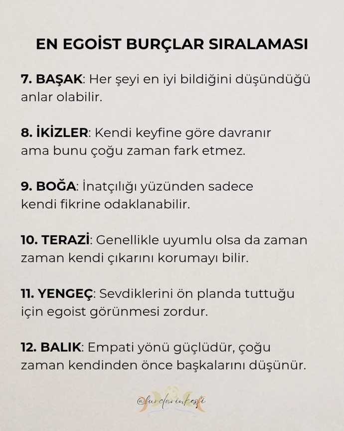 Burcunuza göre ne kadar egoistsiniz?