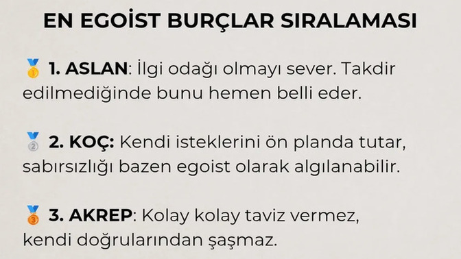 Burcunuza göre ne kadar egoistsiniz?