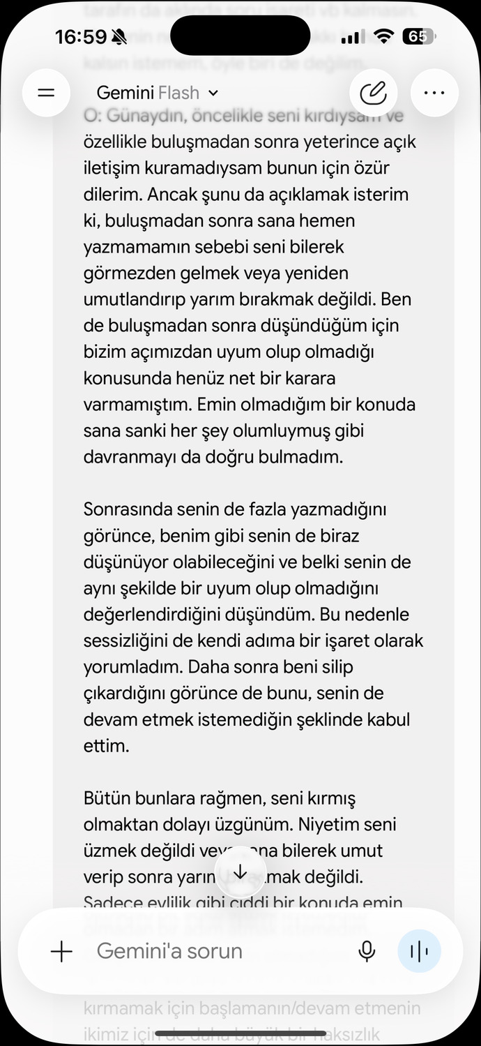 İlk buluşma 6 ay süre sonuç bu Sizce neden olmadı? (Not: fotoğraflardan daha güzelsin dedi gelecek hakkında konuştuk kız ekliyor?