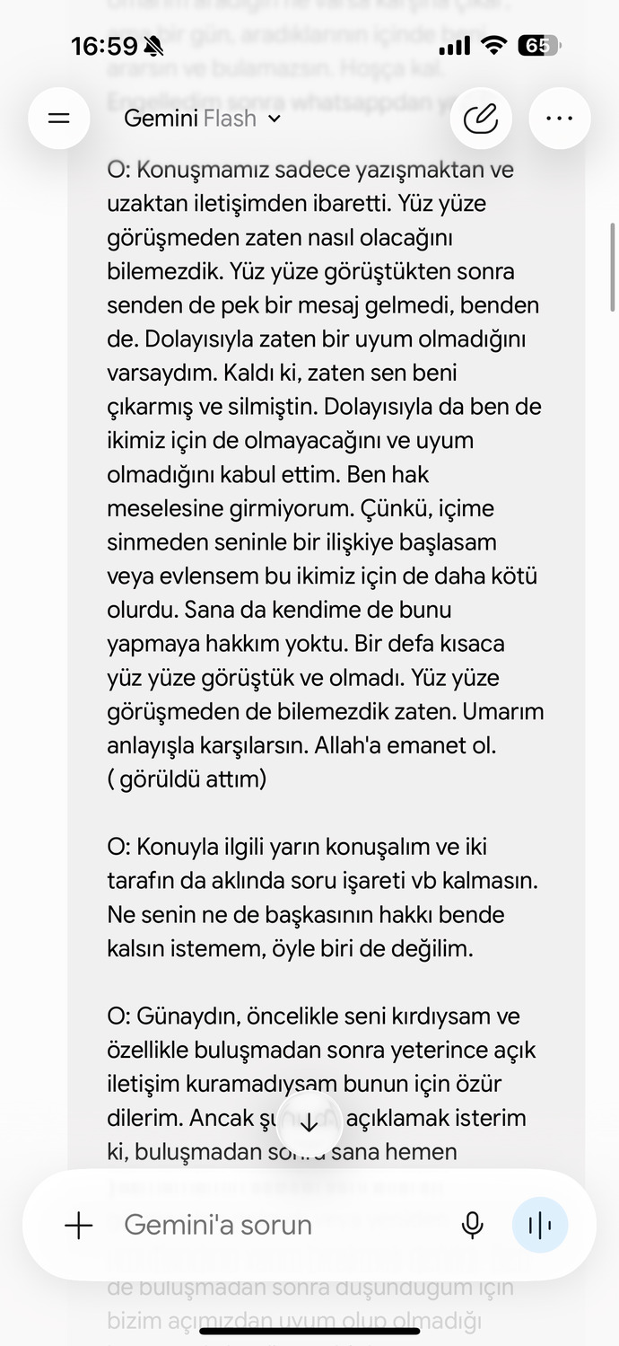 İlk buluşma 6 ay süre sonuç bu Sizce neden olmadı? (Not: fotoğraflardan daha güzelsin dedi gelecek hakkında konuştuk kız ekliyor?